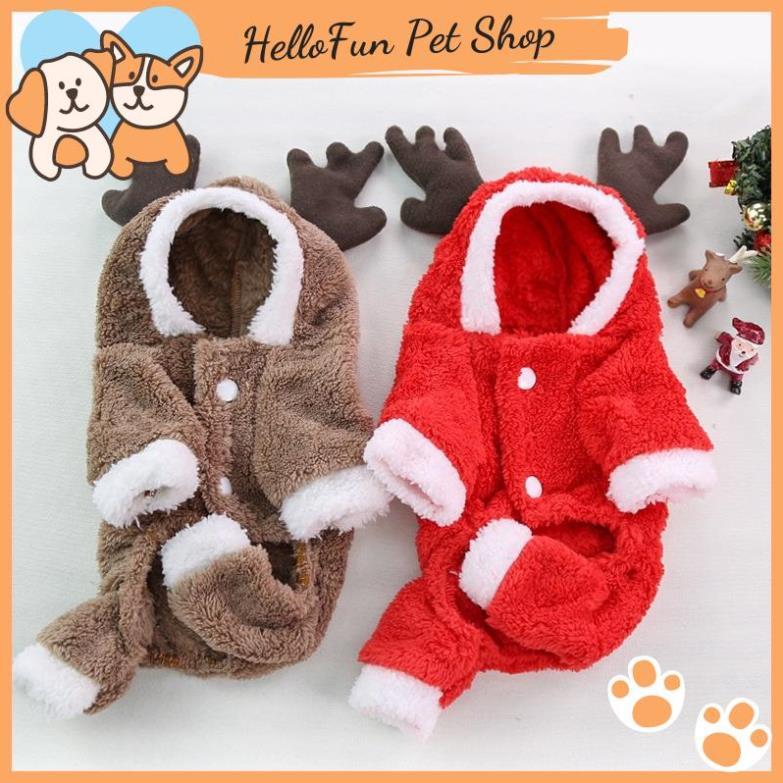 Áo tuần lộc cho thú cưng - Áo noel, giáng sinh cho chó mèo