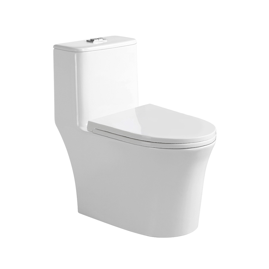 Bồn cầu một khối TUSLO COC6805 chất liệu men cao cấp, bộ xả xoáy lỗ đôi 360 độ, nắp PP chống thấm - Hoa Sen Home - Hàng chính hãng