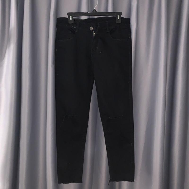 Quần jeans nam rách co giãn quần jeans nam đen cao câp