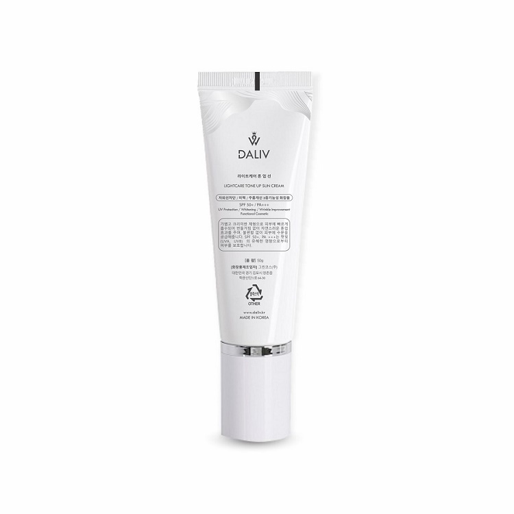 Kem chống nắng nâng tông Daliv Lightcare SPF50+ PA+++ 50g