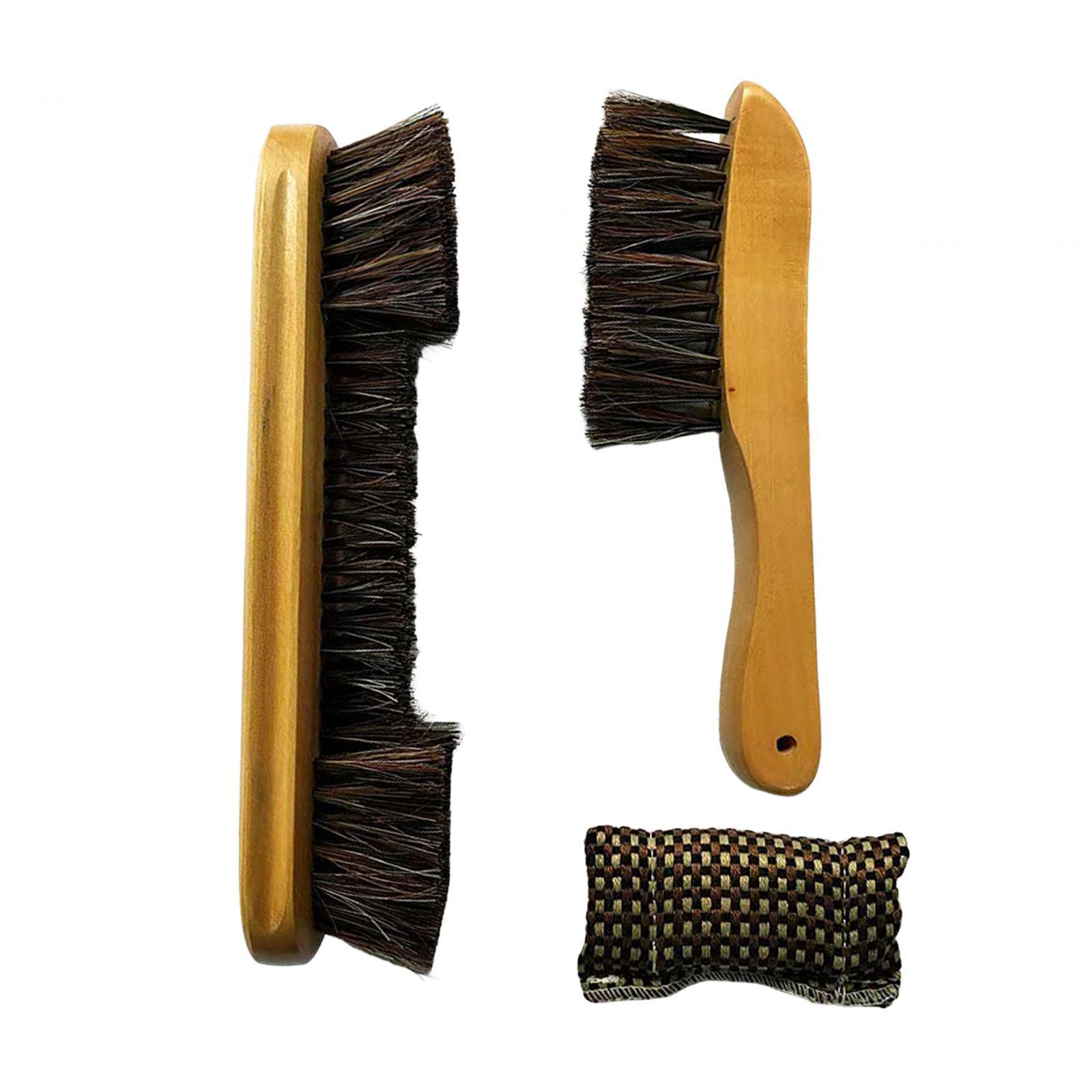 Billiards Table Cleaning Tool, Horse Hair Brush, Cleaning Tool Club Wipe, Wooden Handle Billiards Pool Table  Brush Set, Billiards Brush