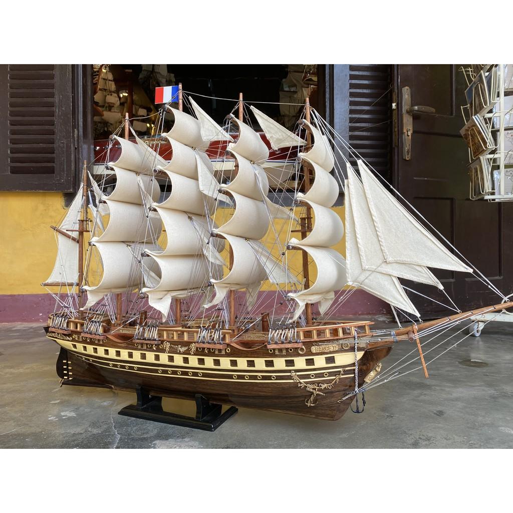 Mô hình tàu thuyền gỗ France II đen 1m