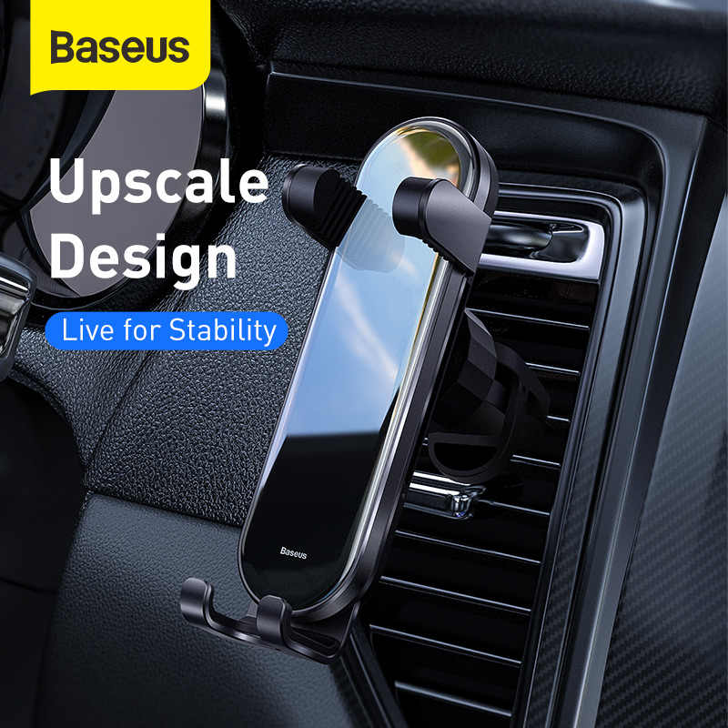 Giá đỡ điện thoại khóa mở tự động cho xe hơi ô tô hiệu Baseus Pen Gravity Car Mount  dạng kẹp thông gió cho xe hơi / ô tô (giao màu ngẫu nhiên) - Hàng nhập khẩu