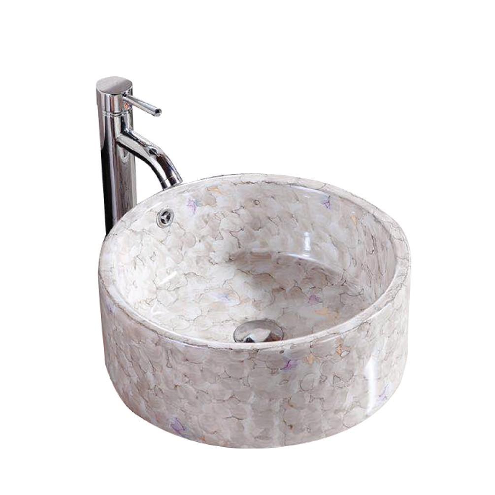 Lavabo đặt bàn Giả đá tròn thương hiệu gama