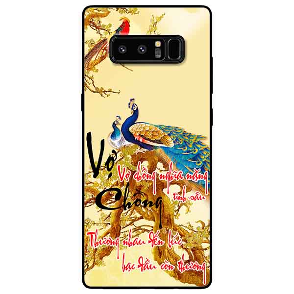 Ốp lưng in cho Samsung Note 8 Mẫu Thư Pháp Vợ Chồng