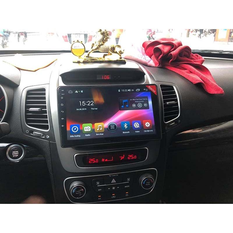 Mặt dưỡng kèm dây nguồn lắp màn hình android cho xe KIA SORENTO 2016-2018