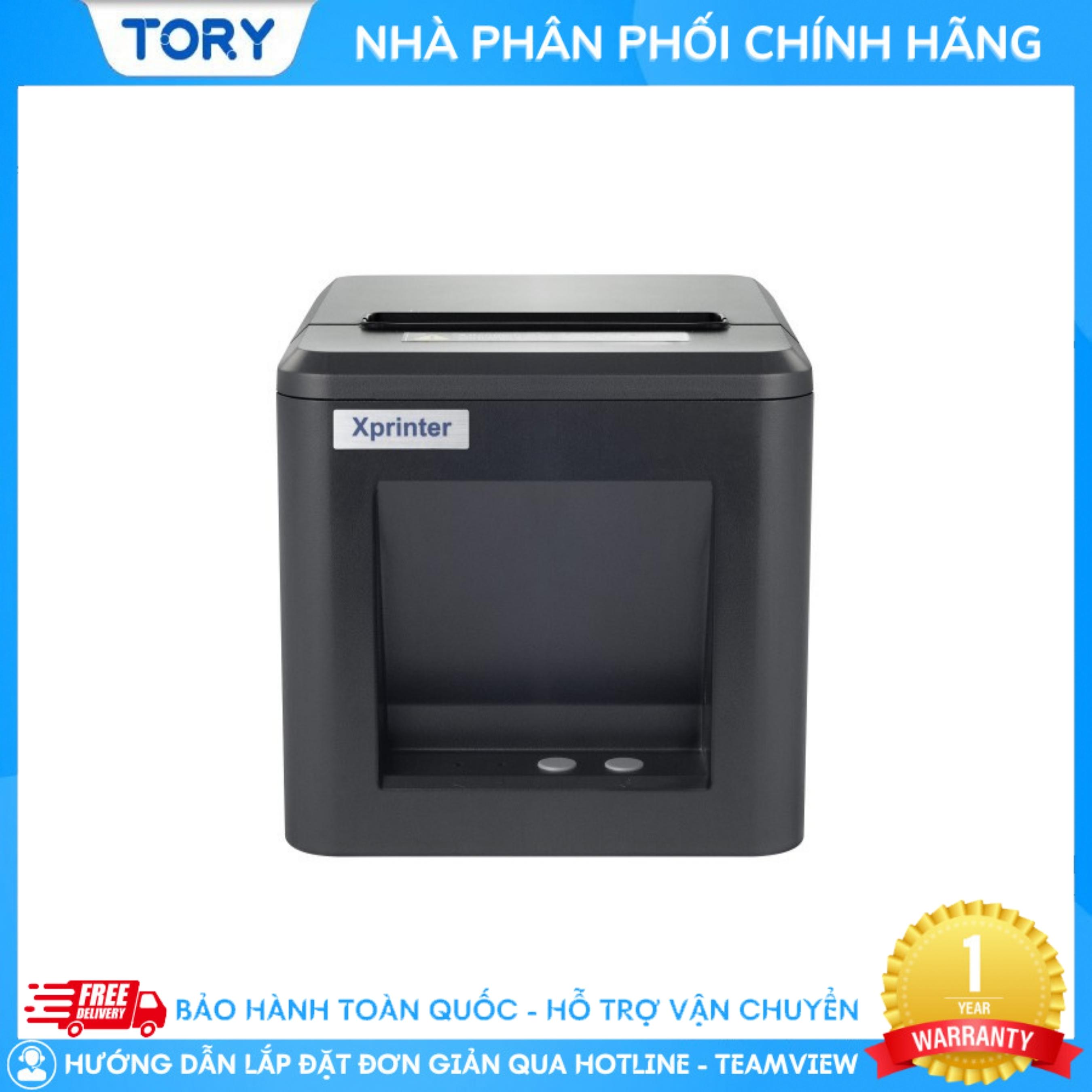 Máy in nhiệt, in bill, in hoá đơn XPRINTER T80U khổ 80mm kết nối cổng USB, tặng kèm cuộn giấy in [HÀNG CHÍNH HÃNG]