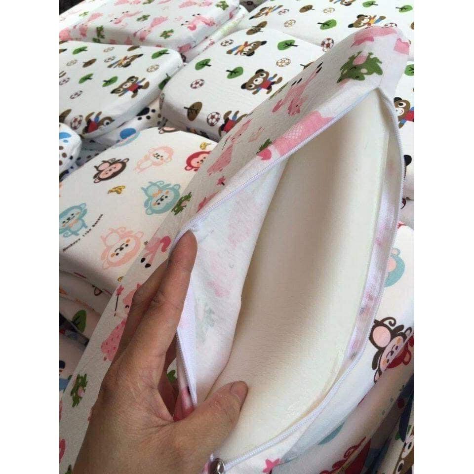 Gối trẻ em cotton cao su non thấm hút mồ hôi siêu mềm mại