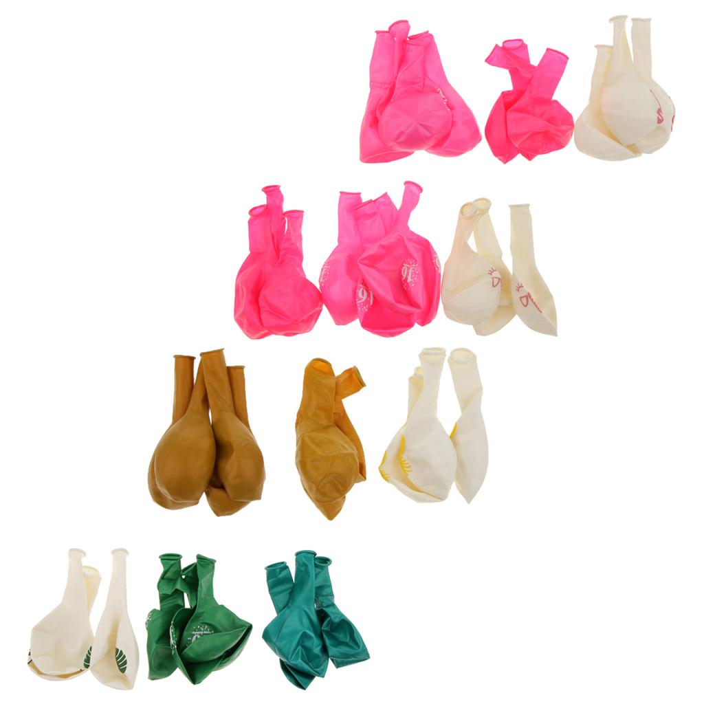 10 Pieces Assorted Balloons16th Birthday Latex Balloons for Birthday Party Decor 12 Inch