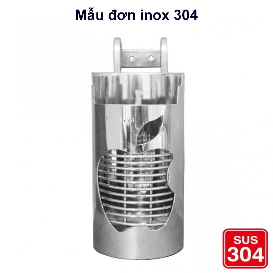 Ống đựng muỗng đũa inox 304(tròn táo), Dụng cụ đựng đũa 2 ngăn cao cấp chống han chống gỉ an toàn vệ sinh