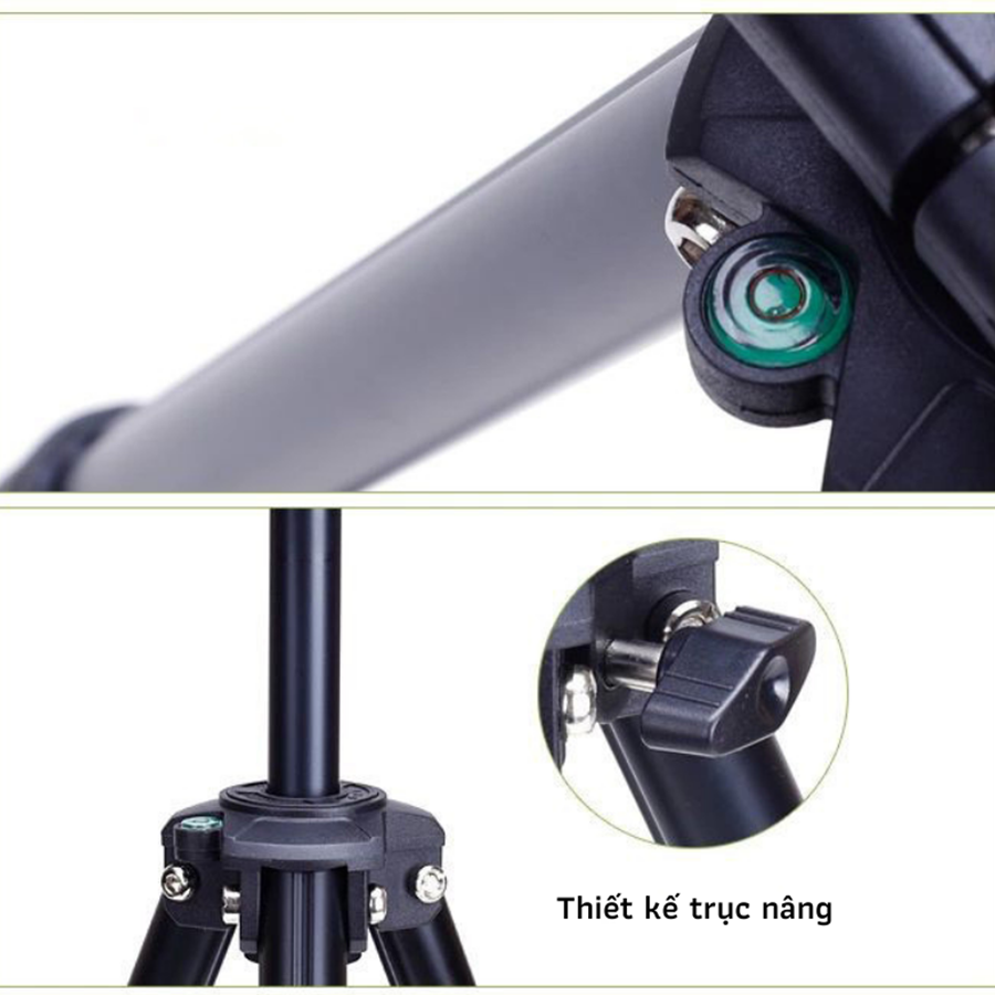 Chân Đế Tripod Cho Điện Thoại Và Máy Ảnh (Kèm Túi Đựng) - Chất Liệu Nhôm Cao Cấp, Gọn Nhẹ, Tiện Dụng Khi Đi Du Lịch [680]