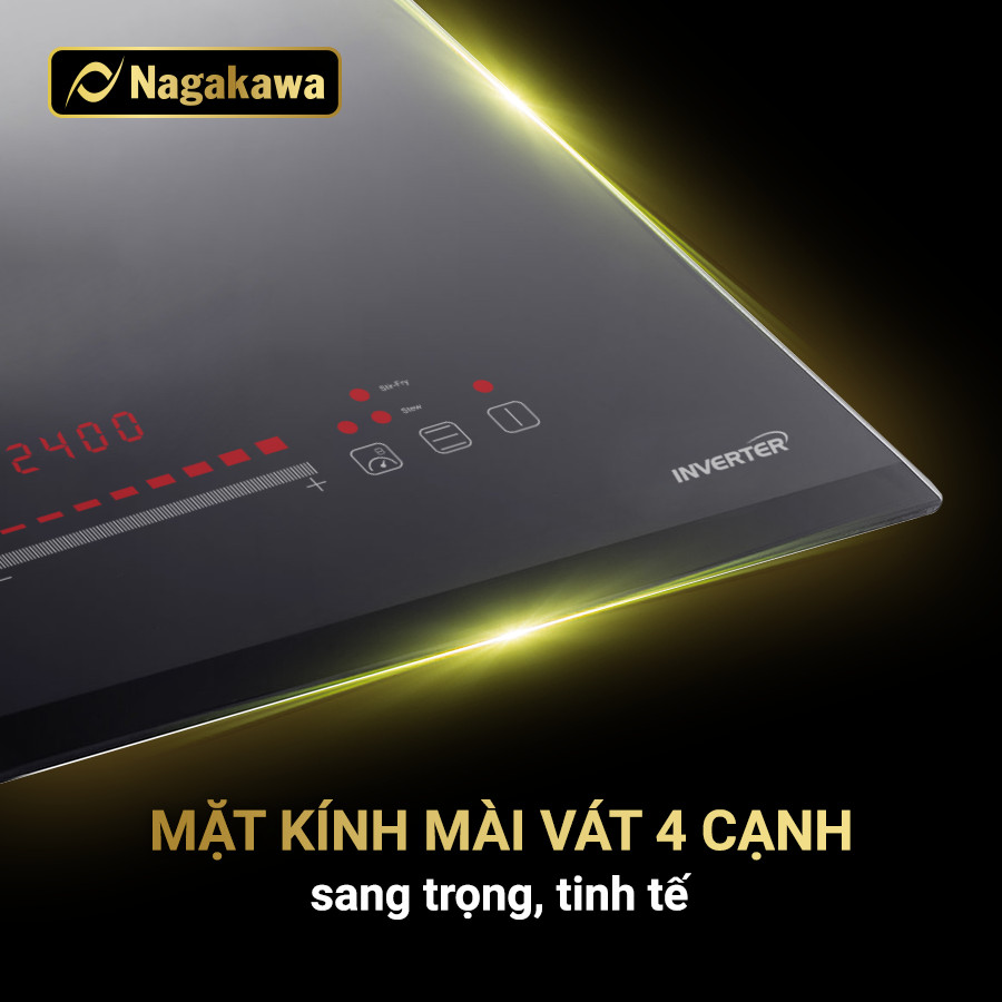 Combo Bộ Đôi Đỉnh Cao Bếp Đôi Điện Từ Inverter Nagakawa NAG1214M Và Máy Hút Mùi Nagakawa NAG1854-70VM - Hàng Chính Hãng