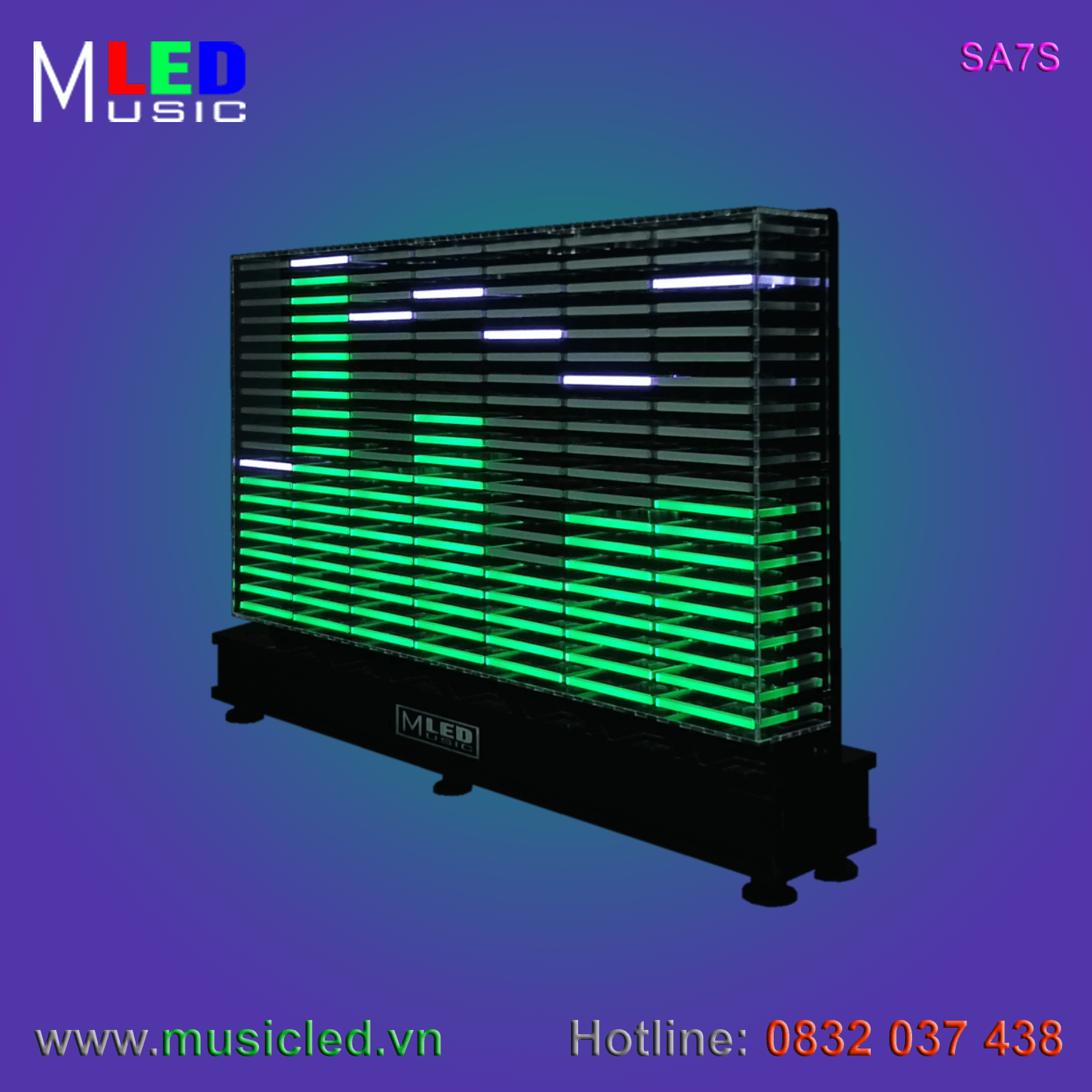Dàn đèn Music LED nháy theo tần số nhạc 7 cột để bàn