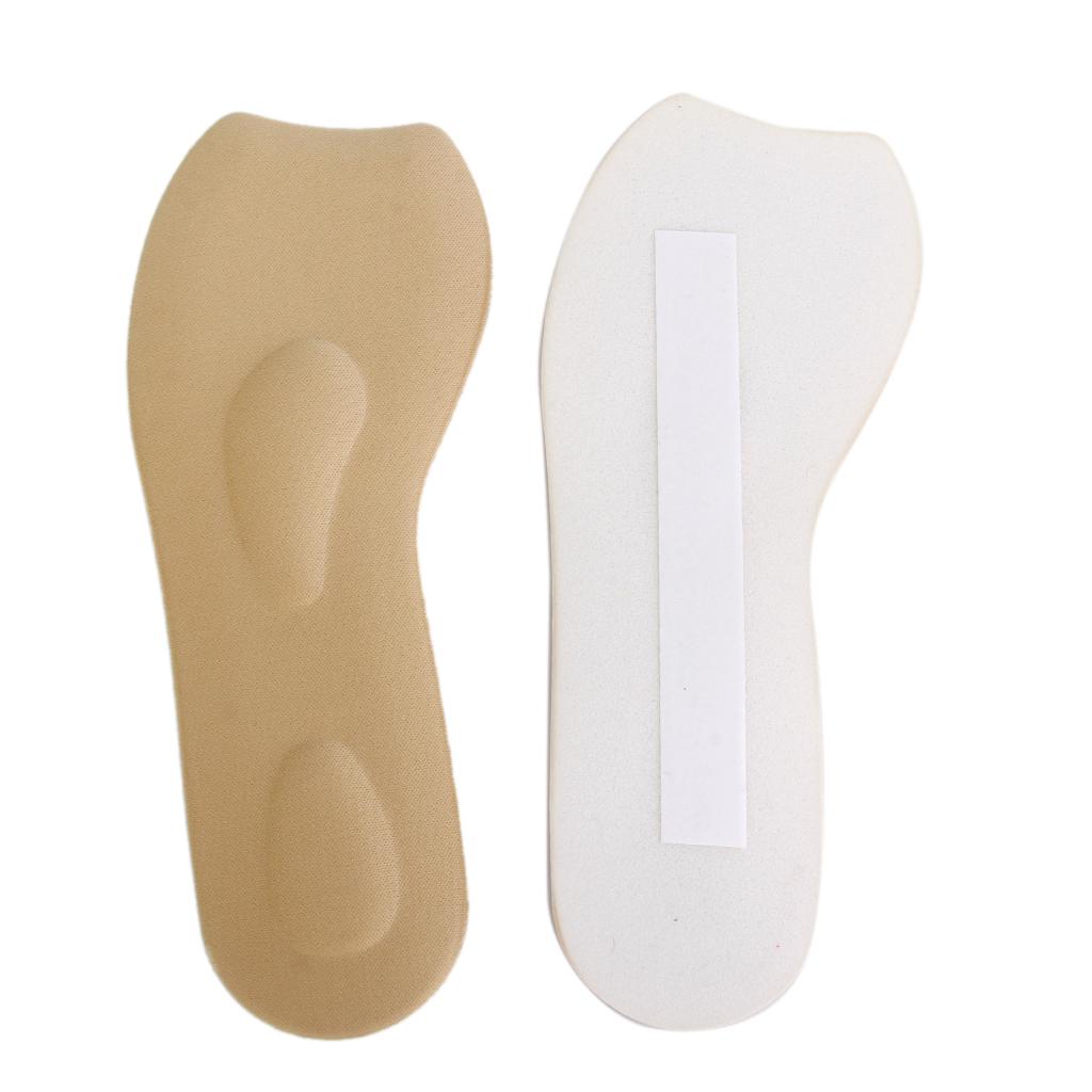 Elastic Memory Sponge Arch Support 3/4 Length Massage Insoles Beige