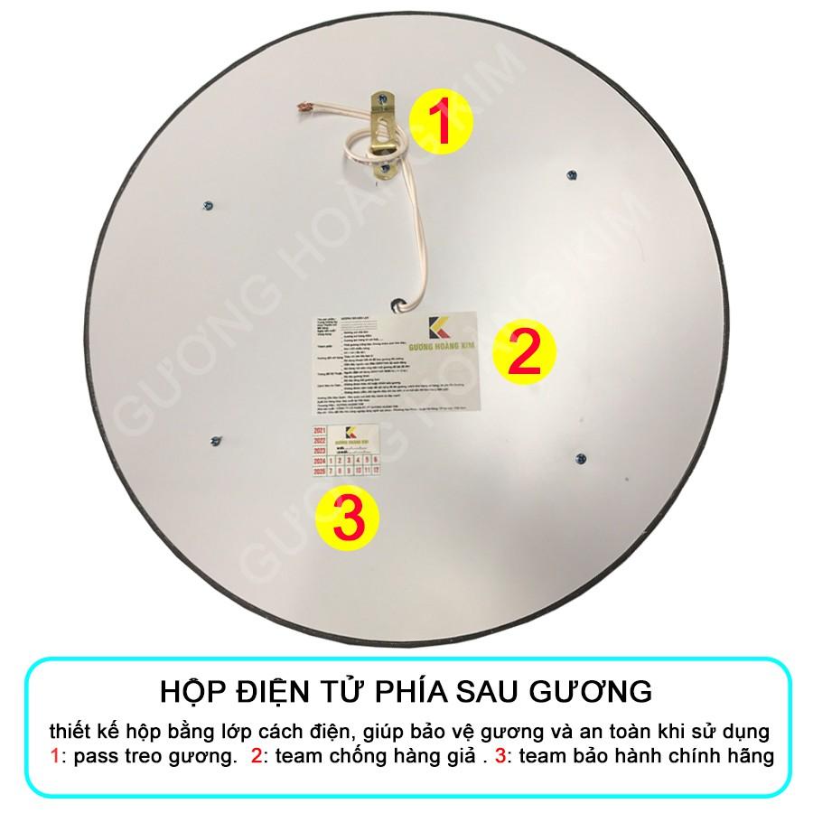 Gương đèn led cảm ứng để bàn trang điểm makeup nhà tắm phòng wc cao cấp thông minh treo tường kích thước tròn 70cm và 80cm guonghoangkim mã HK-0003