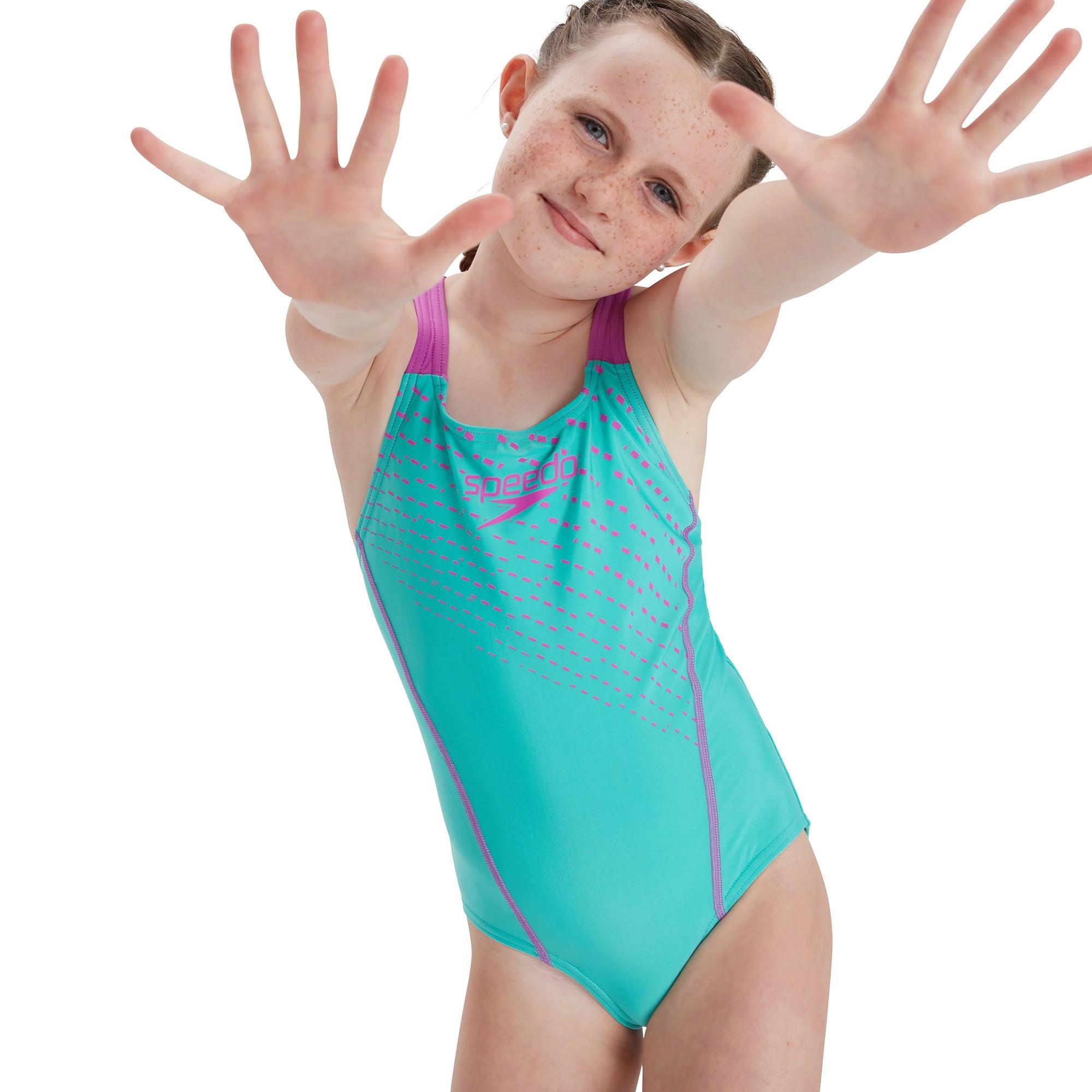 Đồ bơi một mảnh bé gái Speedo Medley Logo Mdlt Jf - 8-13458G684
