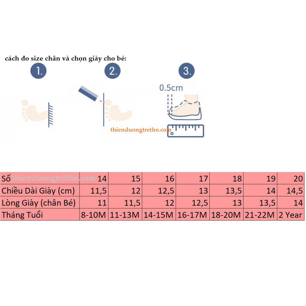 Giày Thể Thao Quai Dán Bé Trai Bé Gái