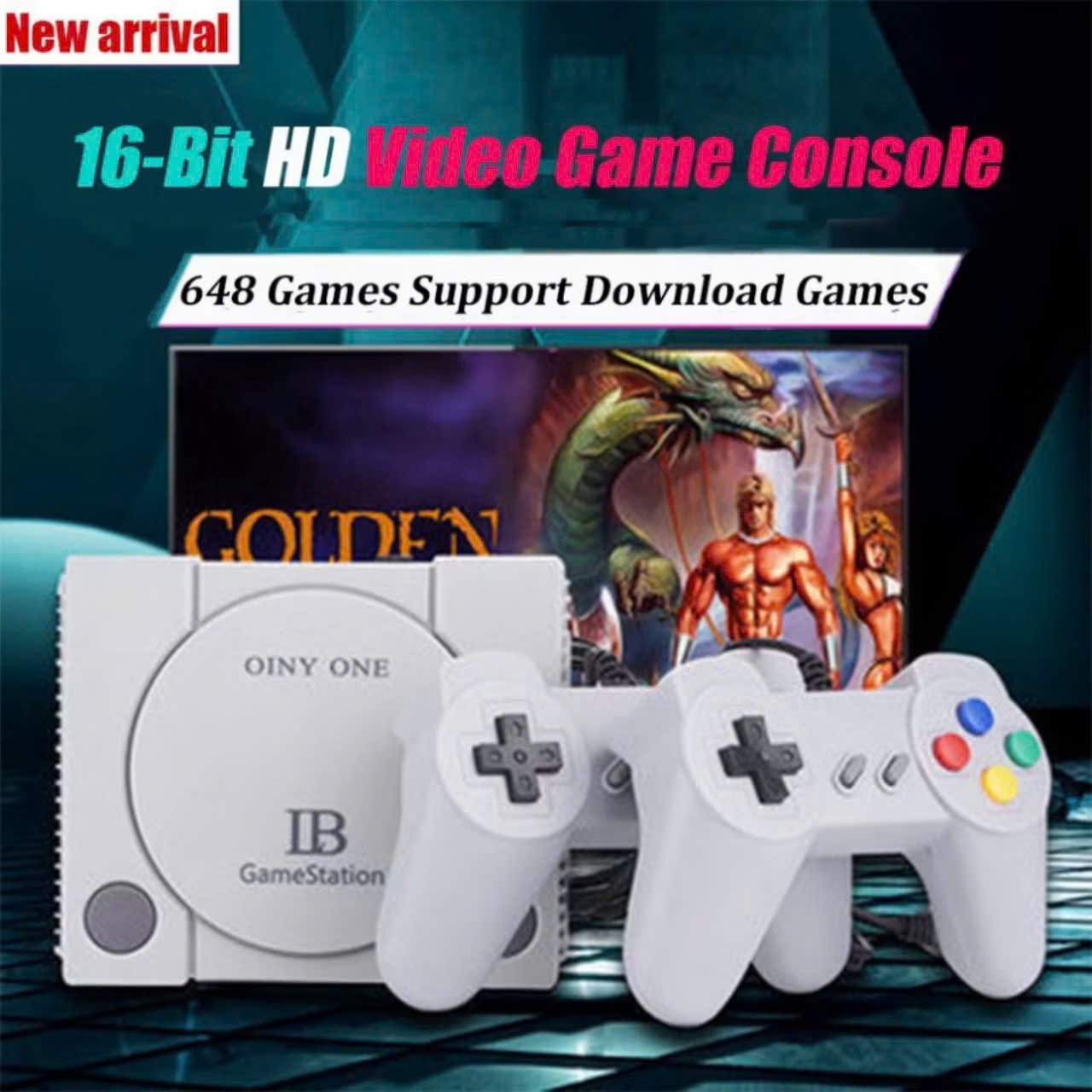 Máy Chơi Game Điện Tử 4 Nút 648 Trò 2 Tay Cầm Game psp 2 Người Chơi Có Game 16 Bit Kết Nối Tivi 4K Cổng Kết Nối hàng nhập khẩu