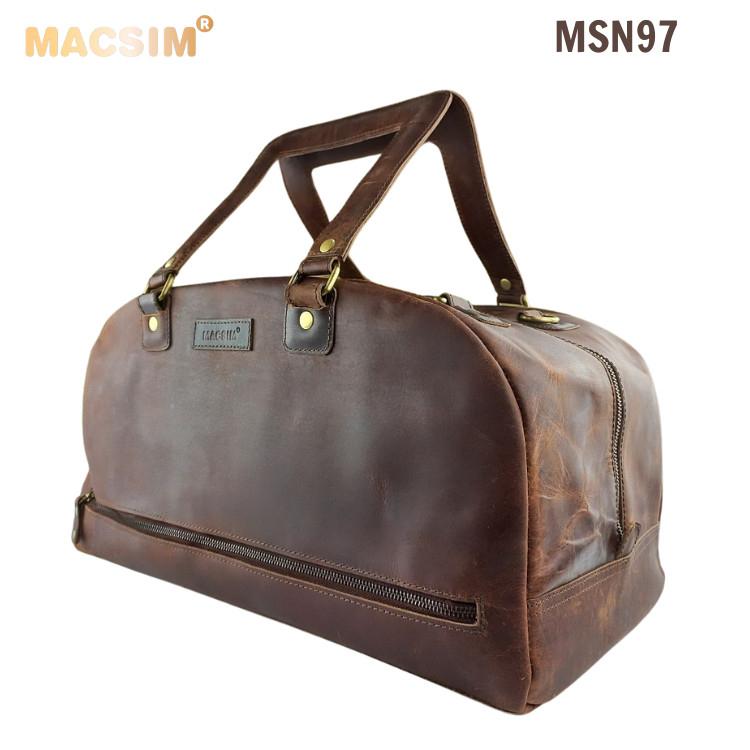 Túi da cao cấp Macsim mã MSN97 màu nâu