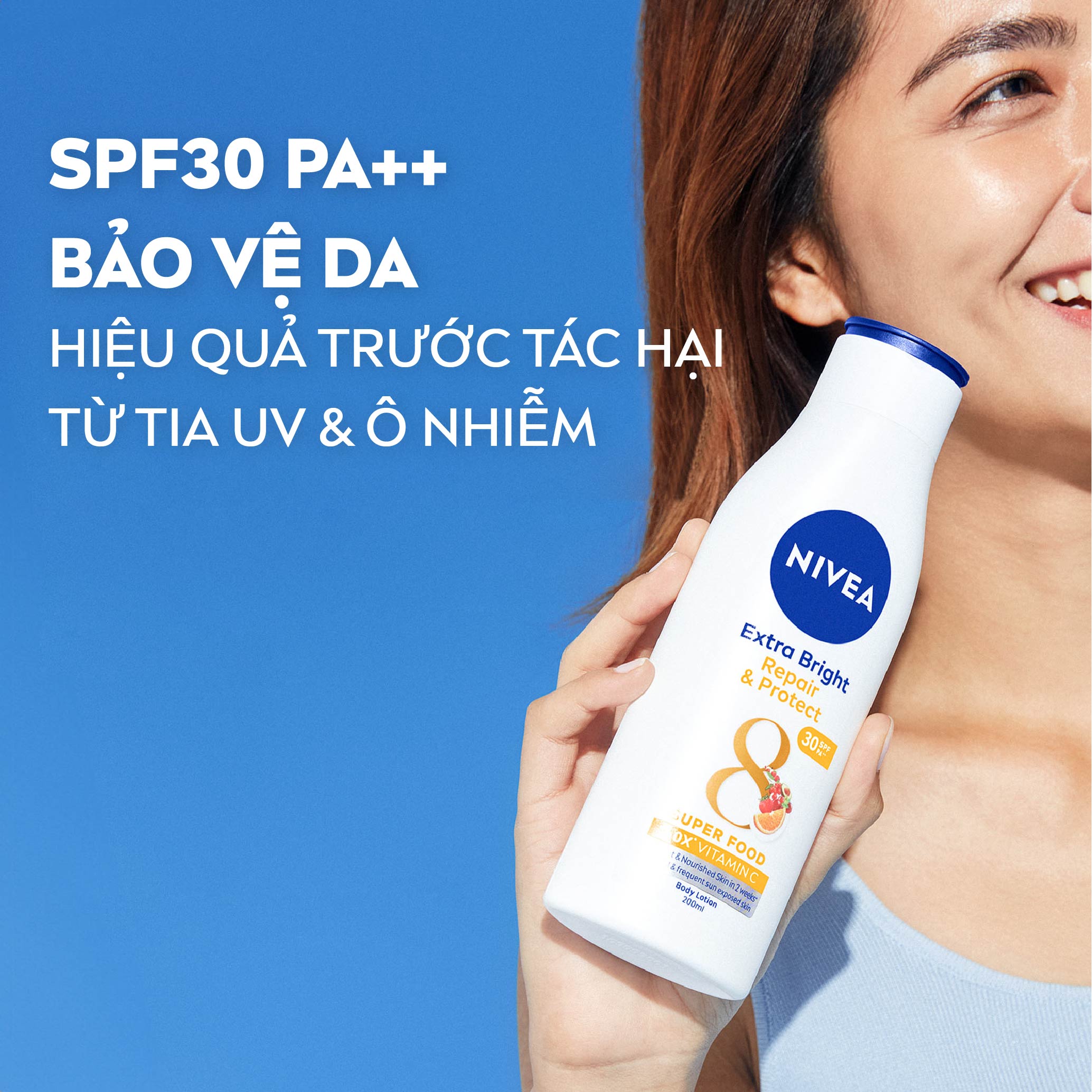 Sữa Dưỡng Thể NIVEA Extra Bright Dưỡng Sáng Da Mịn Da (200 ml) - 88188/88310 - (Bao bì thay đổi theo từng đợt nhập hàng) - Phục Hồi&amp;Chống Nắng