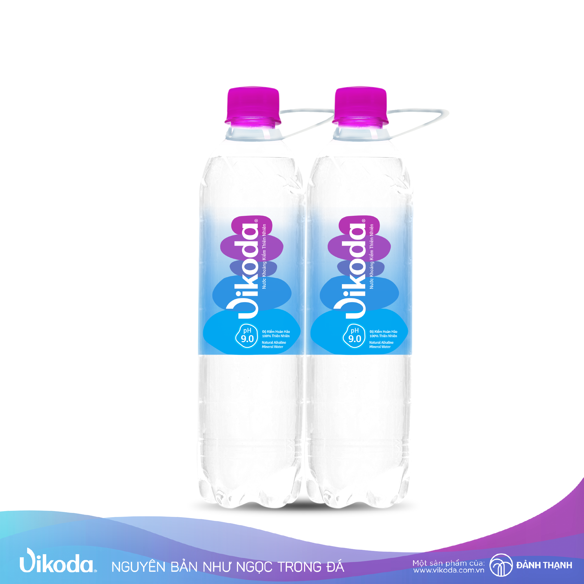 Lốc 2 chai Nước Khoáng Kiềm Thiên Nhiên Vikoda 1.5L