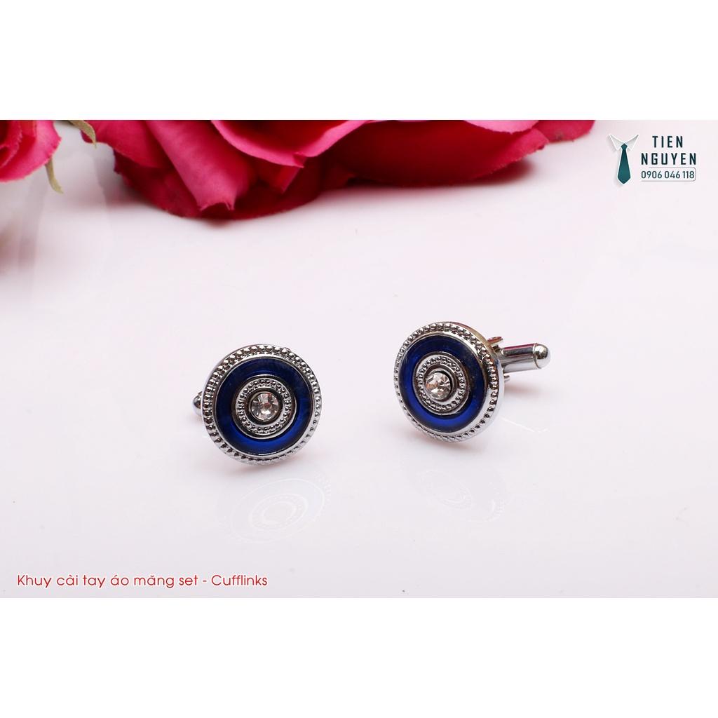 Cài tay áo Măng Set cao cấp đính đá - cufflinks