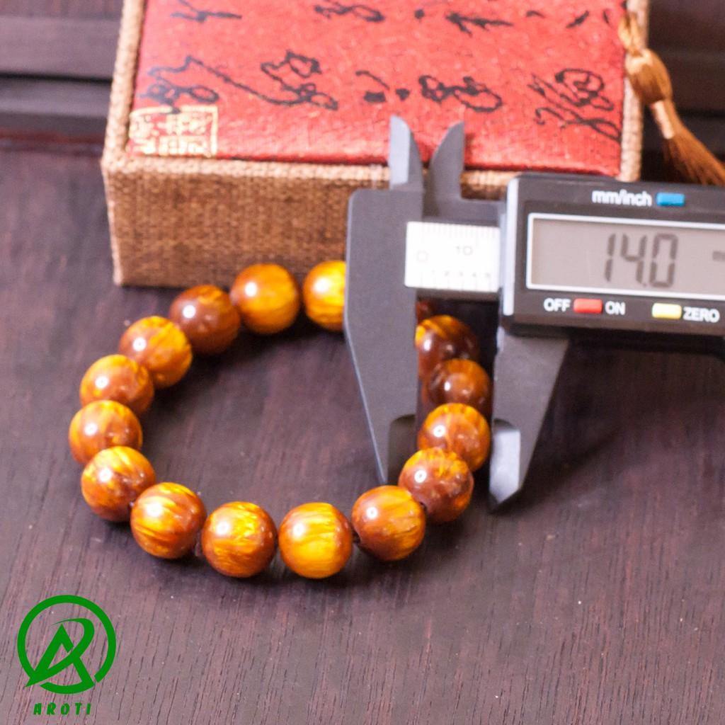 Vòng phong thủy gỗ hải liễu 14 ly - Hợp mệnh Kim - Thủy - Mộc V204-14
