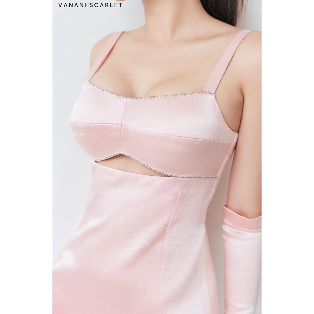 Váy nữ body VANANHSCARLET hai dây cutout