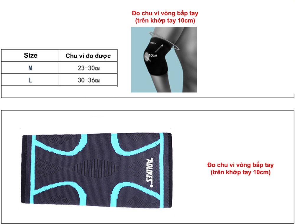 Băng Bảo Vệ Khủy Tay Elbow Support Aolikes AL-7547 (1 Đôi)