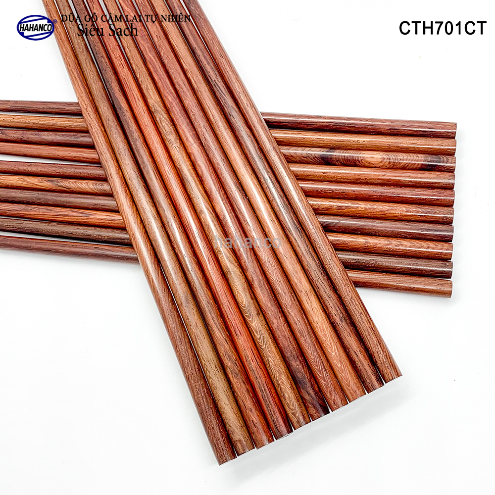Đũa tròn gỗ Cẩm Lai Siêu sạch CTH701CT - gỗ tự nhiên vân đẹp ️- An toàn khi sử dụng