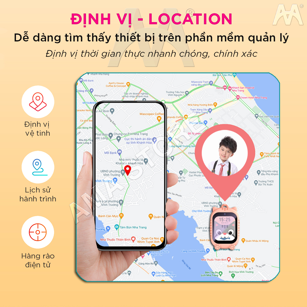 Đồng hồ Thông Minh Định vị Trẻ em SmartWatch AMA K26 Lắp sim Gọi Video có thể Tháo rời Tiện lợi Hàng nhập khẩu