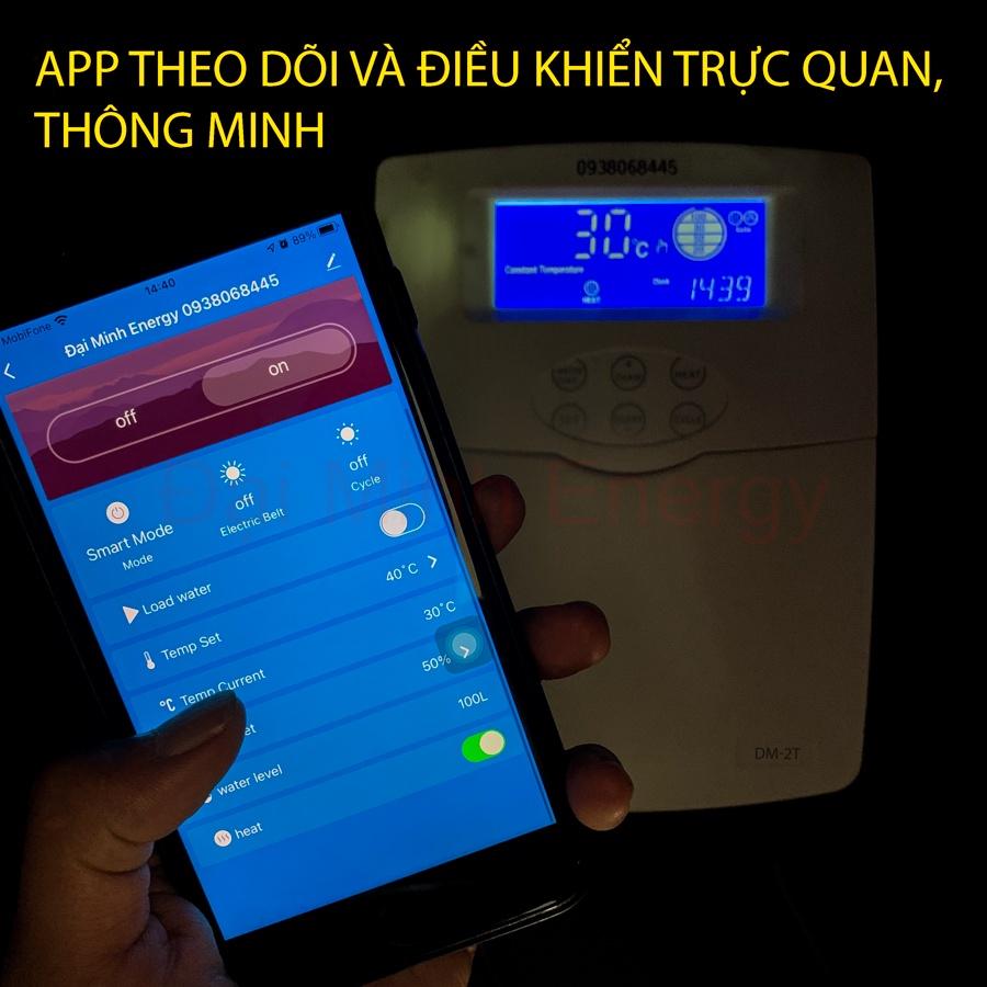 Điều khiển nhiệt độ máy nước nóng năng lượng mặt trời kết nối Internet DM-2T