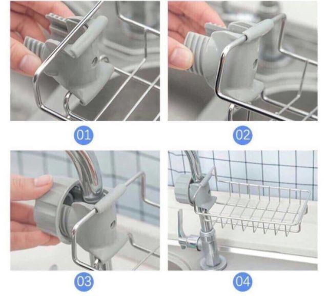 Giá Treo Vòi Đựng Giẻ Rửa Bát Modosa Inox - Hàng Chính Hãng