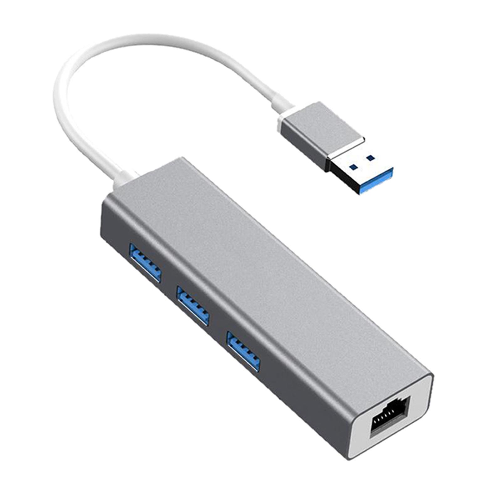 USB 3.0 Ethernet Adapter Hub with  10/100Mbps Ethernet Converter LAN Wired Network Adapter 3 Ports USB 3.0 Hub for Surface Pro, Laptop, PC