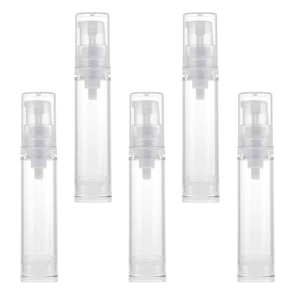 10pcs 10ml Airless Vacuum Pump Tubes Travel Cosmetic Containers Bottles