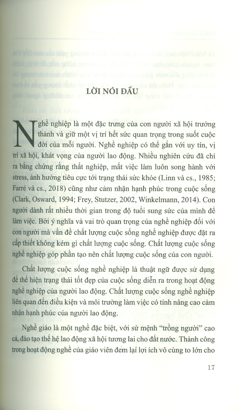 Chất Lượng Cuộc Sống Nghề Nghiệp Của Giáo Viên Phổ Thông Trong Bối Cảnh Đổi Mới Giáo Dục (Sách Chuyên Khảo)