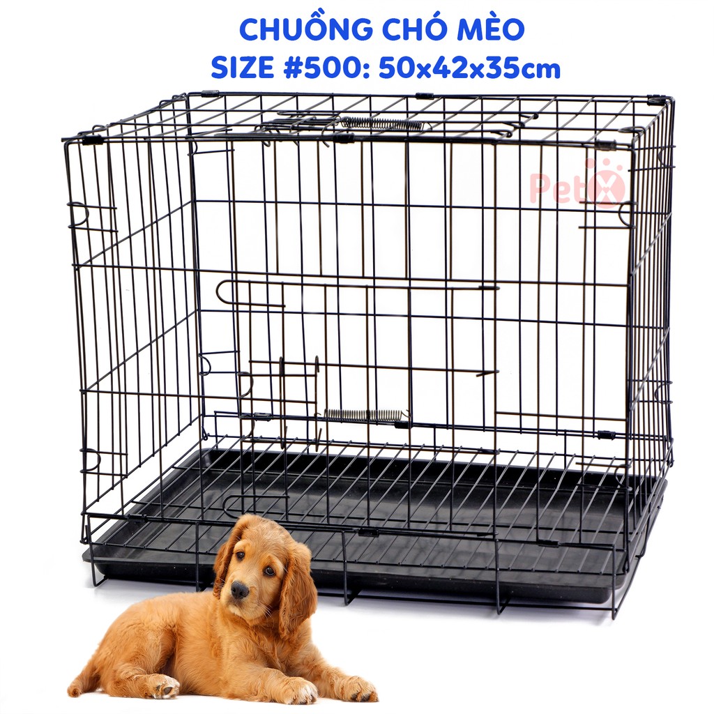 {TẶNG KÈM KHAY VỆ SINH} CHUỒNG CHÓ,MÈO,PET LỒNG GẤP GỌN SƠN TĨNH ĐIỆN Size chó mèo dưới 5kg