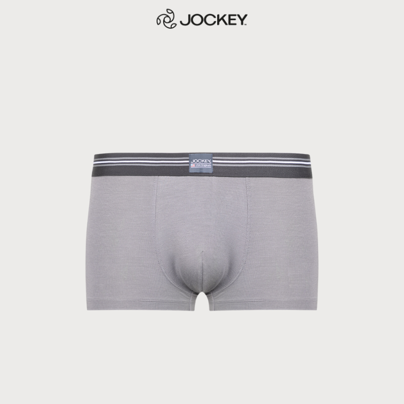 Quần Lót Nam Thun Cotton Jockey Dáng Trunk Boxer Co Giãn Thoải Mái Màu Xám đậm - J1249_P1