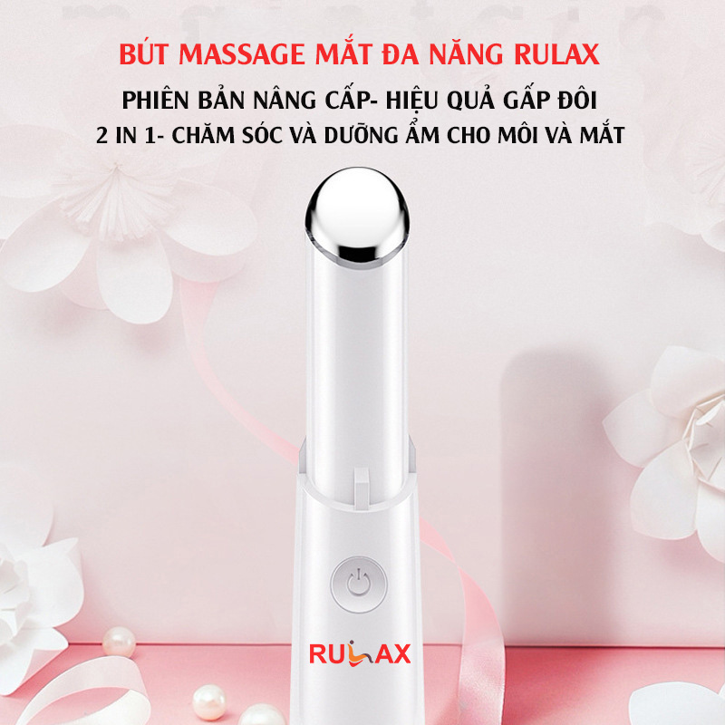 Máy Massage Mắt Trị Quầng Thâm Mắt RULAX Cầm Tay Đa Năng, Chế Độ Rung, Nhiệt Giúp Chống Lão Hóa, Tan Bọng Mắt Và Mỏi Mắt