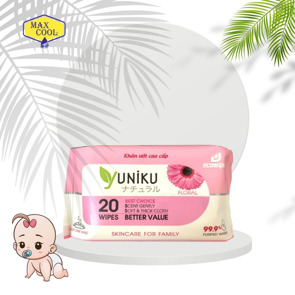 3 Gói Khăn Ướt Yuniku Max Cool YK20-02 - 3 Màu
