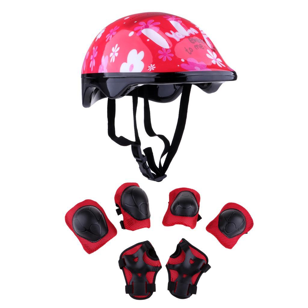 7 pieces Junior Roller Skating Skateboard Helmet Knee Wrist Guard Elbow Pad