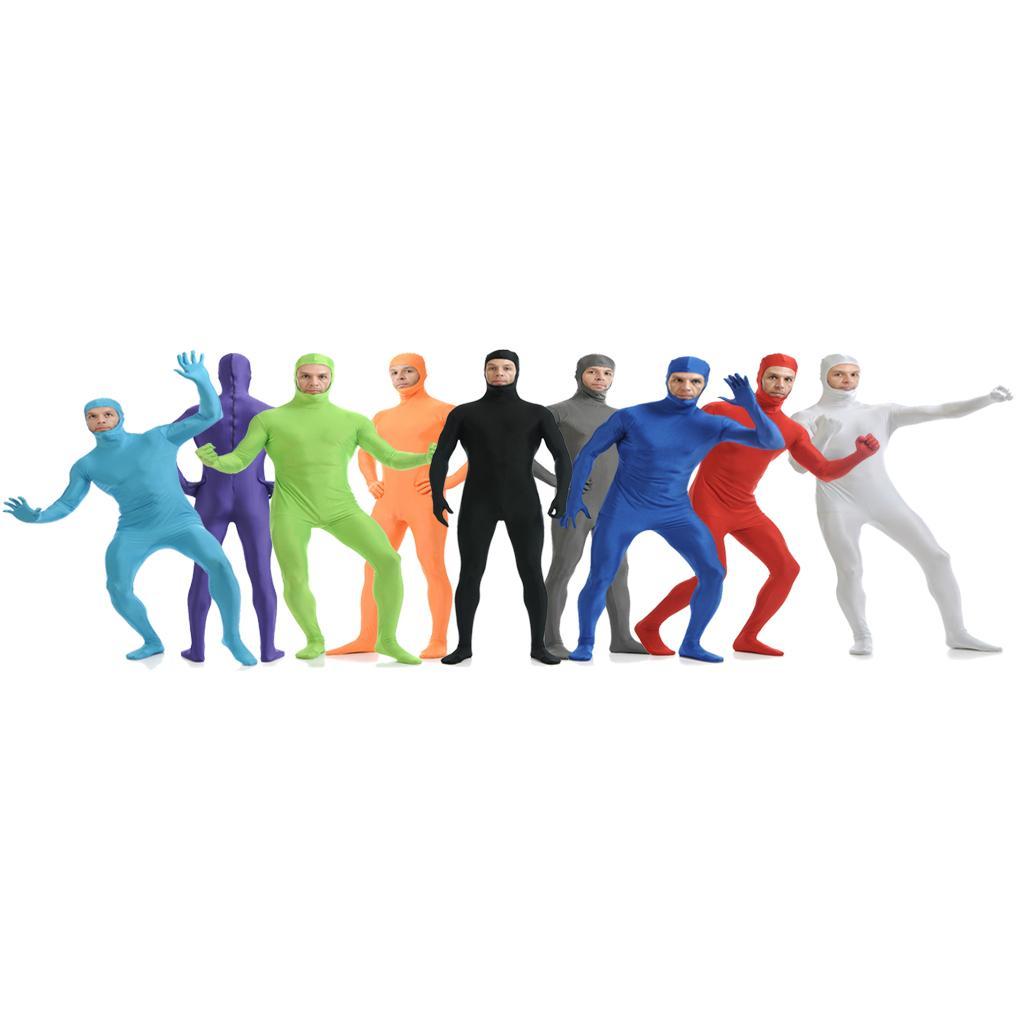 Wholesale Unisex Face Open Skin Tight Spandex Bodysuit Back Zipper Costume