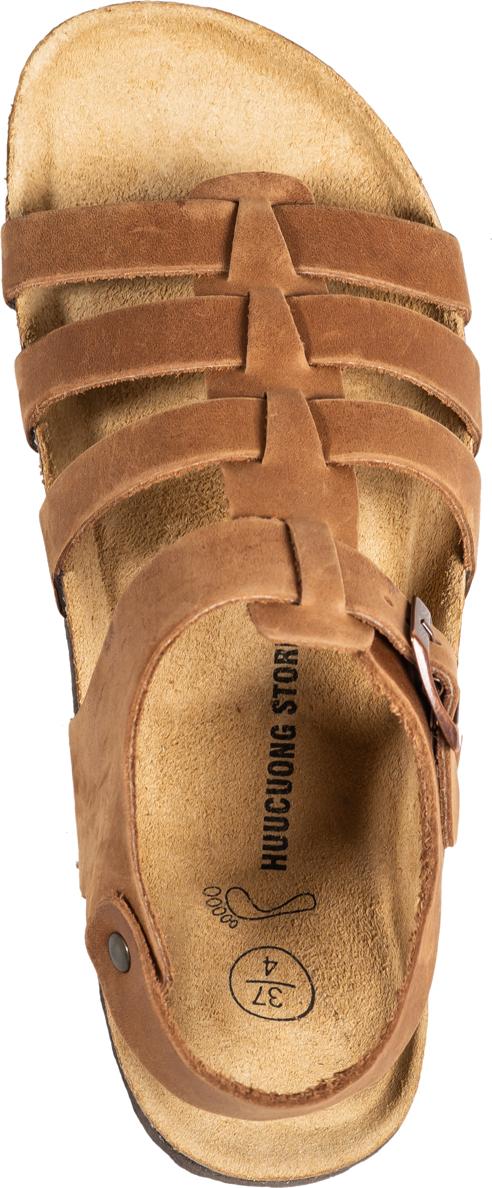 Giày Sandal Unisex Chiến Binh Da Bò Đế Trấu HuuCuong