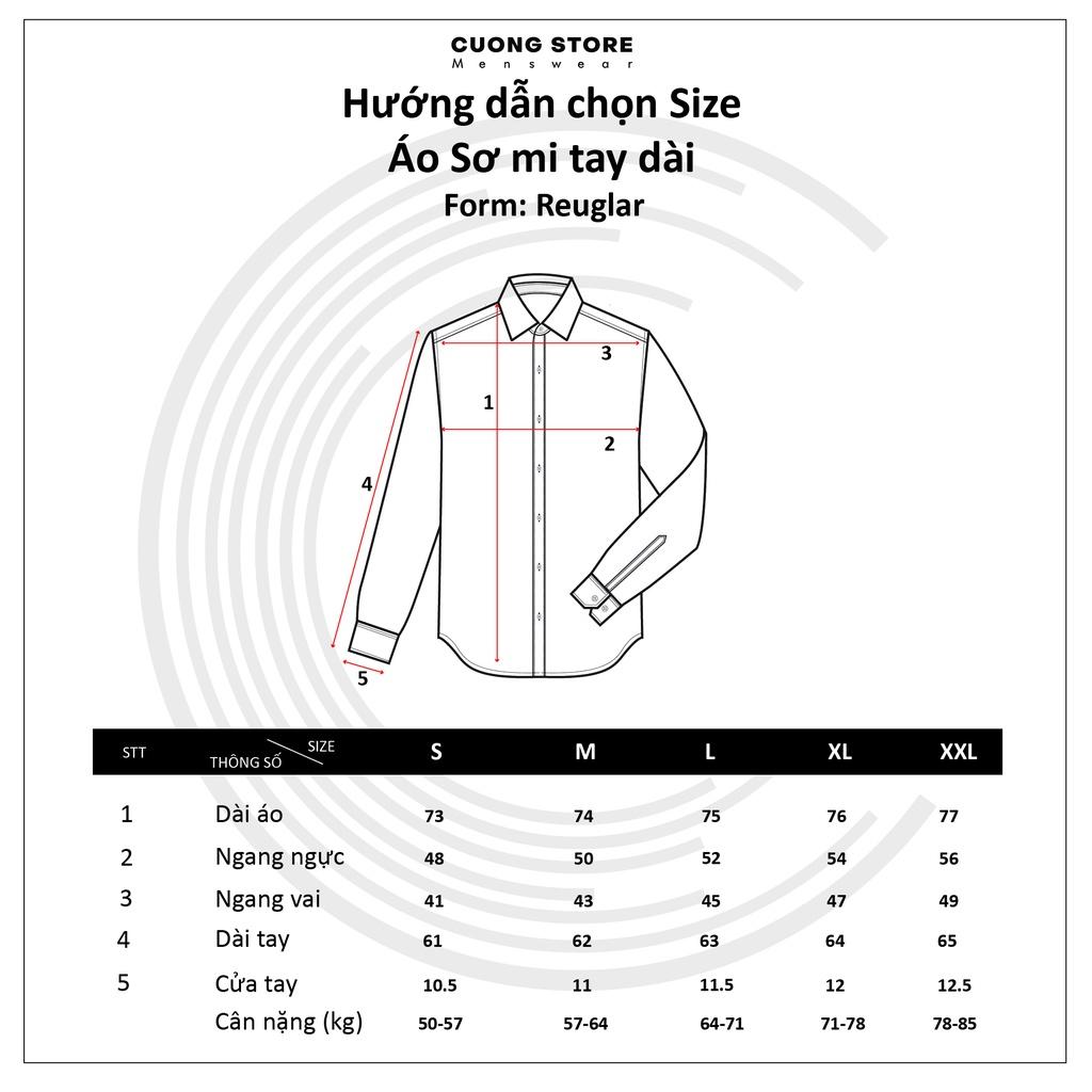 Áo sơ mi nam trơn tay dài cúc đen MRC 2012080-LH chất Kate cao cấp, mềm mịn, chuẩn form, thanh lịch - CUONG STORE