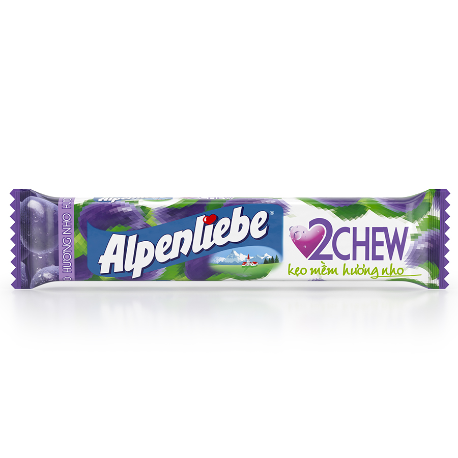 Kẹo Alpenliebe 2Chew Hương Nho Phiên Bản Câu Chúc Tết 2022 (Gói 16 Thỏi)