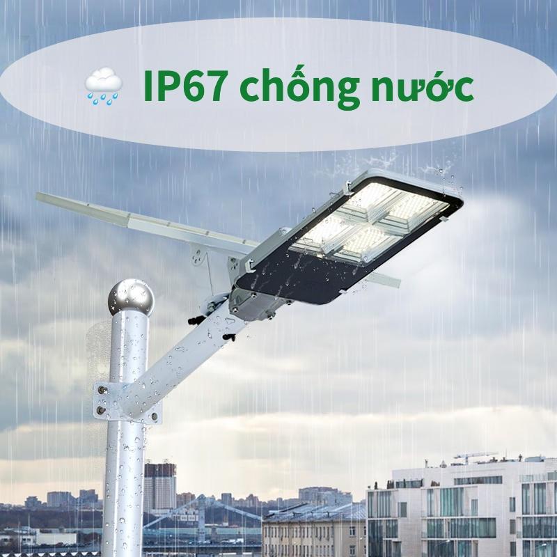 Đèn đường năng lượng mặt trời 200W Đèn đường năng lượng mặt trời với điều khiển từ xa Đèn an toàn chống nước IP67