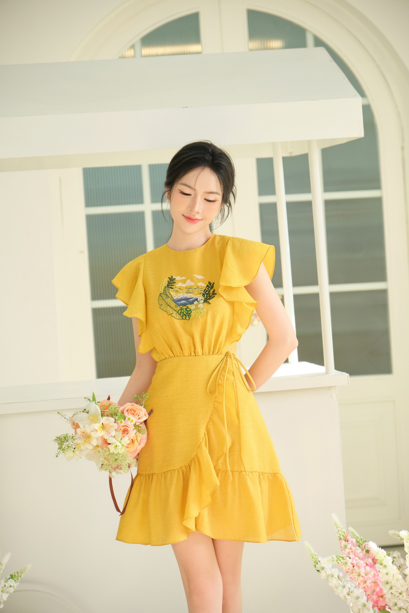 OLV - Đầm Fiona Ruffle Embro Dress