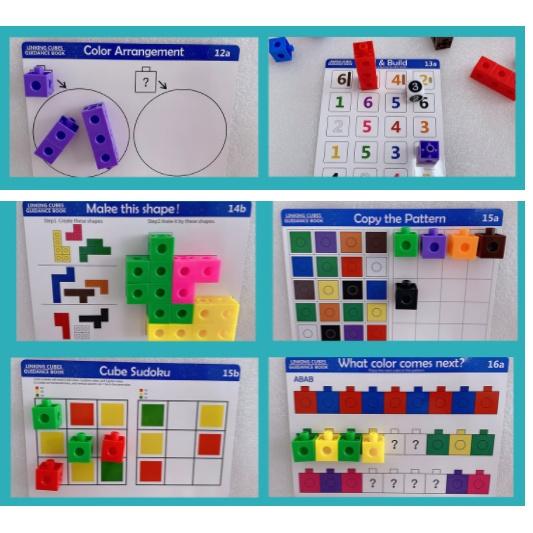 Đồ chơi giáo dục NUMBER BLOCK Linking Cubes học toán và xếp hình sáng tạo 100 khối 10 màu sắc