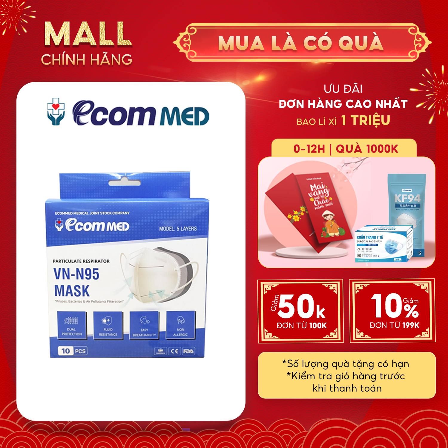 Khẩu Trang N95 EcomMed