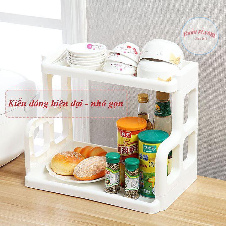 Kệ gia vị chữ H nhựa Việt Nhật , kệ đựng đồ nhà tắm, úp chén bát 2 tầng đa năng tiện ích -Buôn rẻ 01344